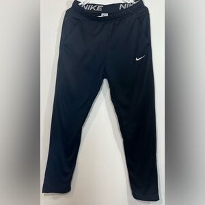 Nike Black men's Jogger Pants with White Swoosh size small